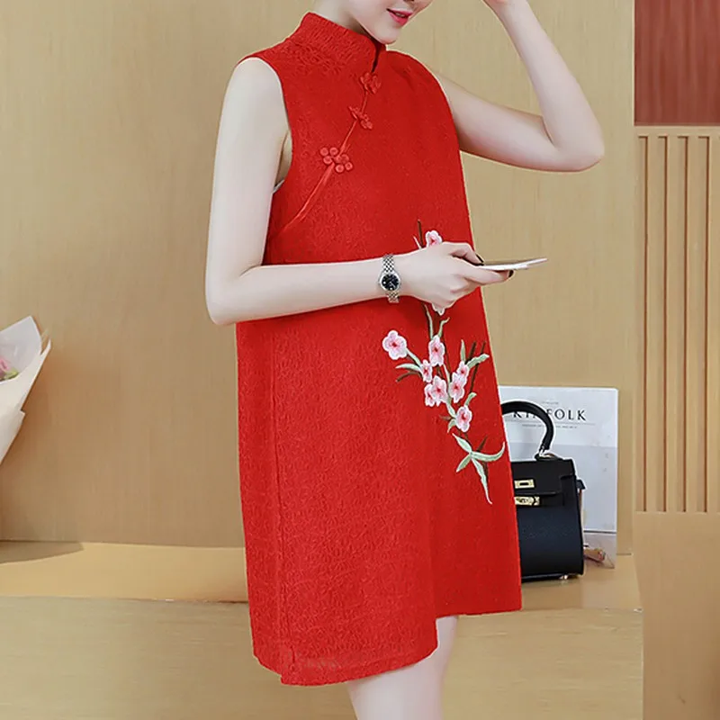 Платья для беременных с вышивкой цветов, традиционная китайская одежда PLAMTEE, свободные, женские, летние, новинки 2017 года.