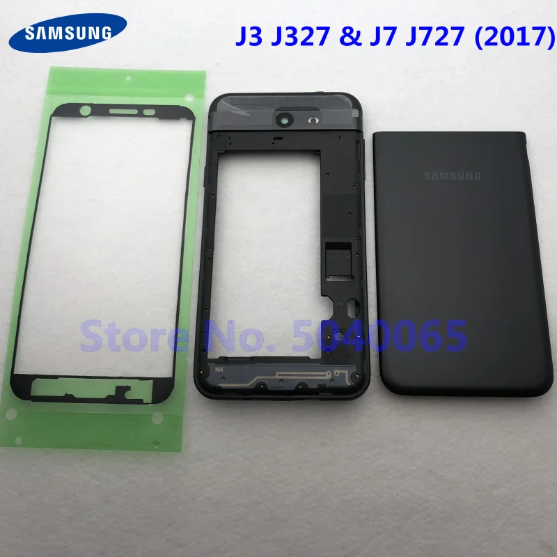 Задняя крышка аккумулятора для Samsung Galaxy J3 J327 J7 J727 2017 сменная полноразмерная