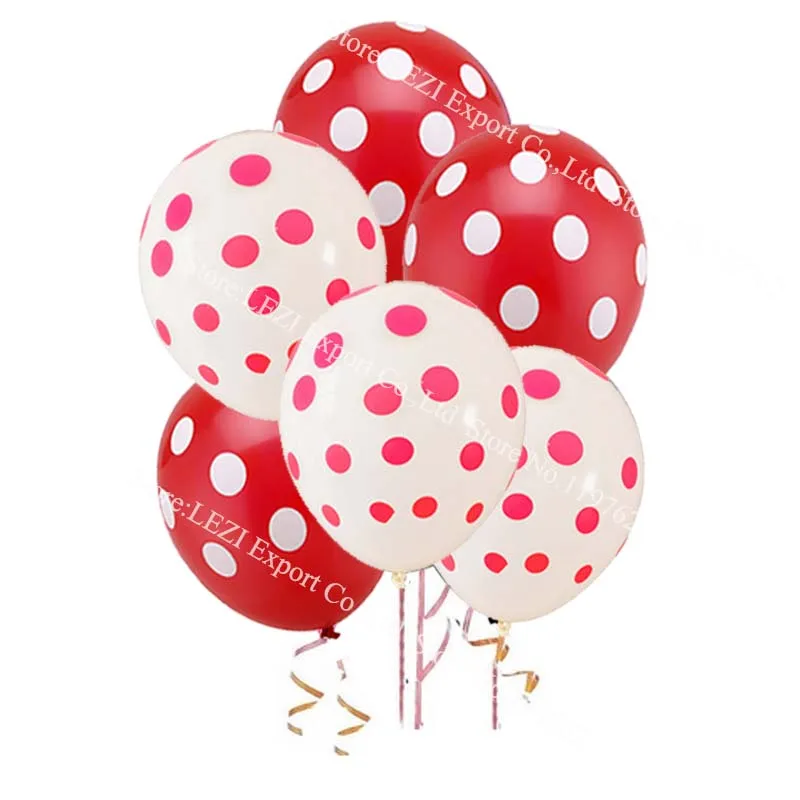 30 штук 12-дюймовых латексных шариков с точками для свадебного декора, гелиевых шариков для дня рождения, украшения праздника, игрушек для детей, наполненных глобосов для вечеринки в честь рождения ребенка.