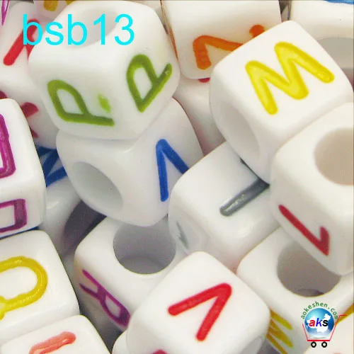 

Acrylic beads 6mm acrylic letter beads white fang zhu