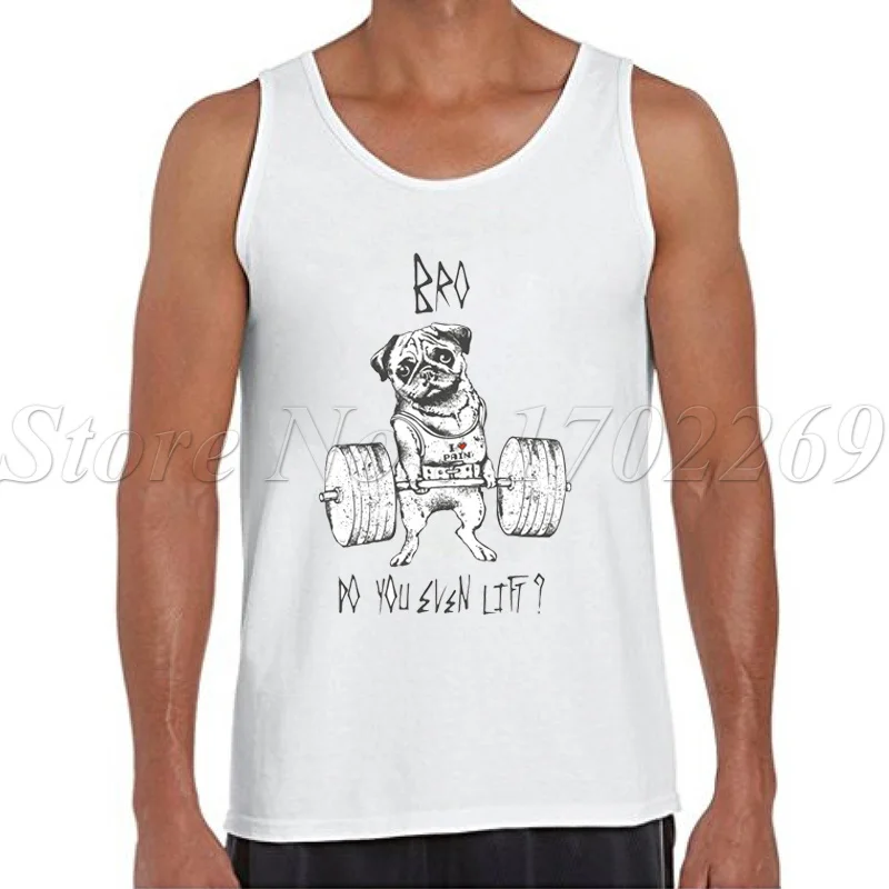 Go Hard or Home Men tank tops Frenchie printed men Vest Pug Squat fashion male singlets Do You Even Lift | Мужская одежда