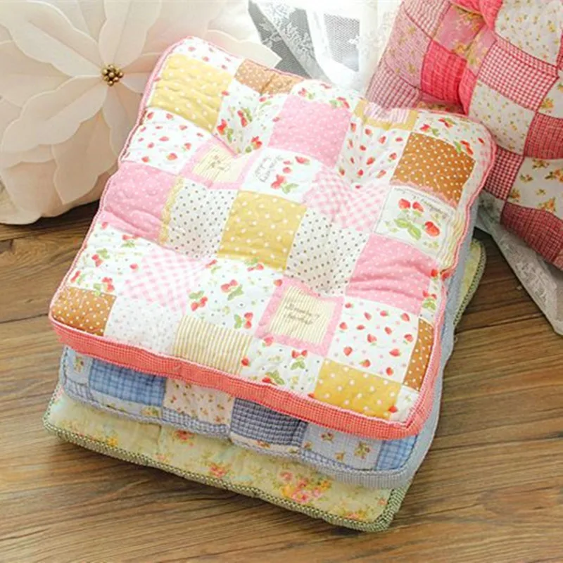 

Garden fresh floral cotton cloth cushions, tatami mats, student wooden bench cushion, sofa cushion