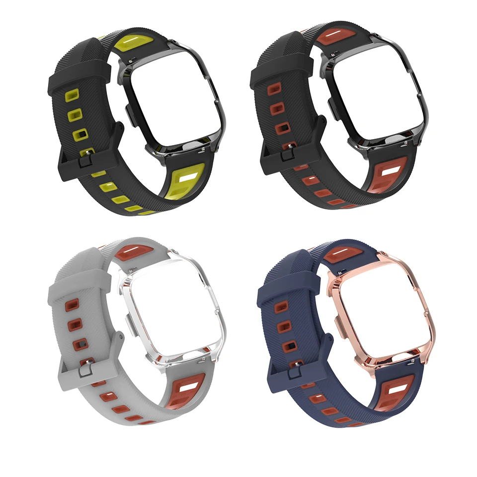 Mijobs силиконовый браслет защитный чехол для Fitbit Versa Lite умные наручные часы ремешок для Fitbit Versa Ремешок Браслет