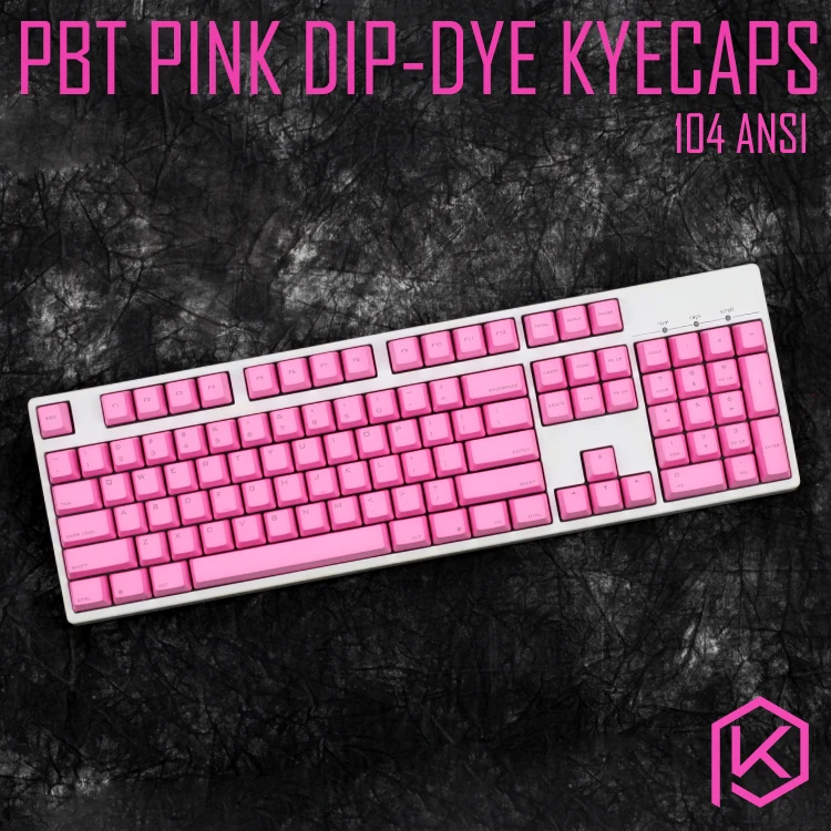 PBT лазерные колпачки dip dye розовые брелки в OEM профиль с вишневым MX стебли пластик