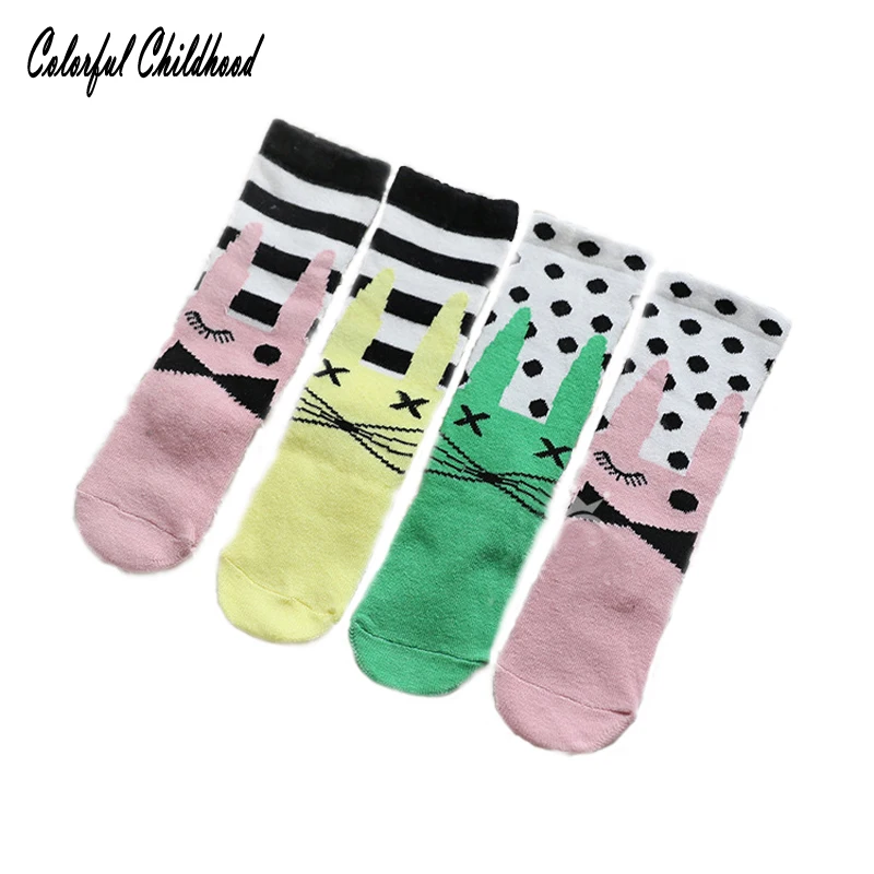 Носки унисекс для малышей Гольфы с рисунком кролика маленьких девочек Детские