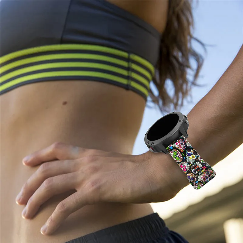 

Hot Quick Release Wrist Band Watch Strap for Garmin Fenix 5 forerunner 935 GPS Watch Printed Fashion Sports Silicone Watchband