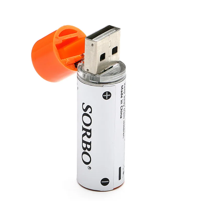 Горячая Распродажа 4 шт. аккумулятор SORBO 1 5 в 1200 мАч USB час быстрая зарядка литий