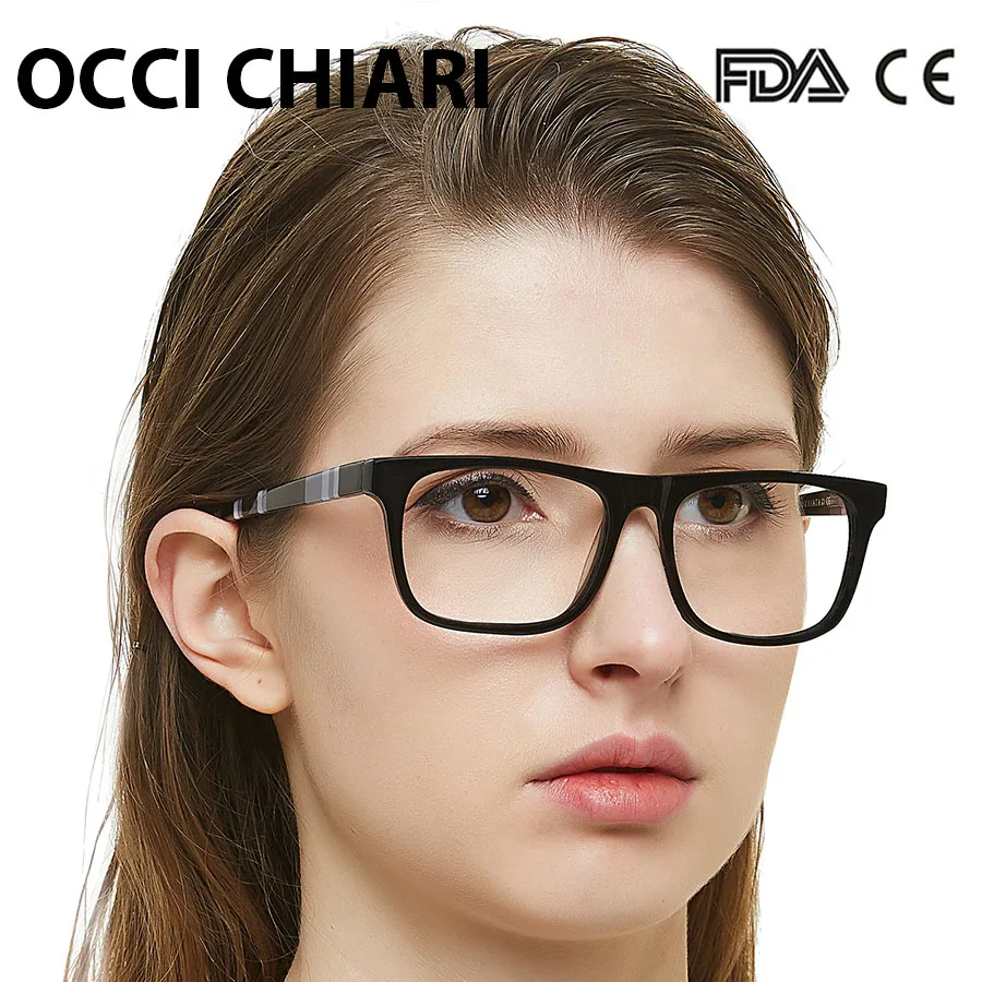 OCCI CHIARI, полосатые очки, для женщин, анти-синий луч, компьютерные очки по рецепту, Новые прозрачные оптические очки, оправа для очков