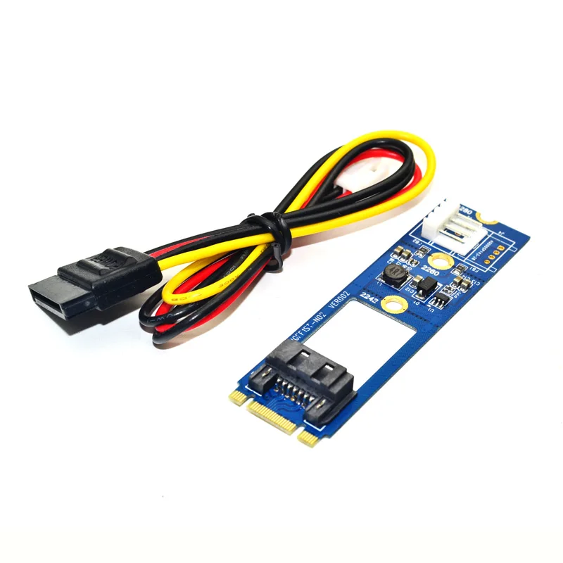 M.2 для NGFF на 7 Pin SATA III 3 7Pin SATA3.0 Кабель SSD адаптер преобразователь платы карты 2242 2260