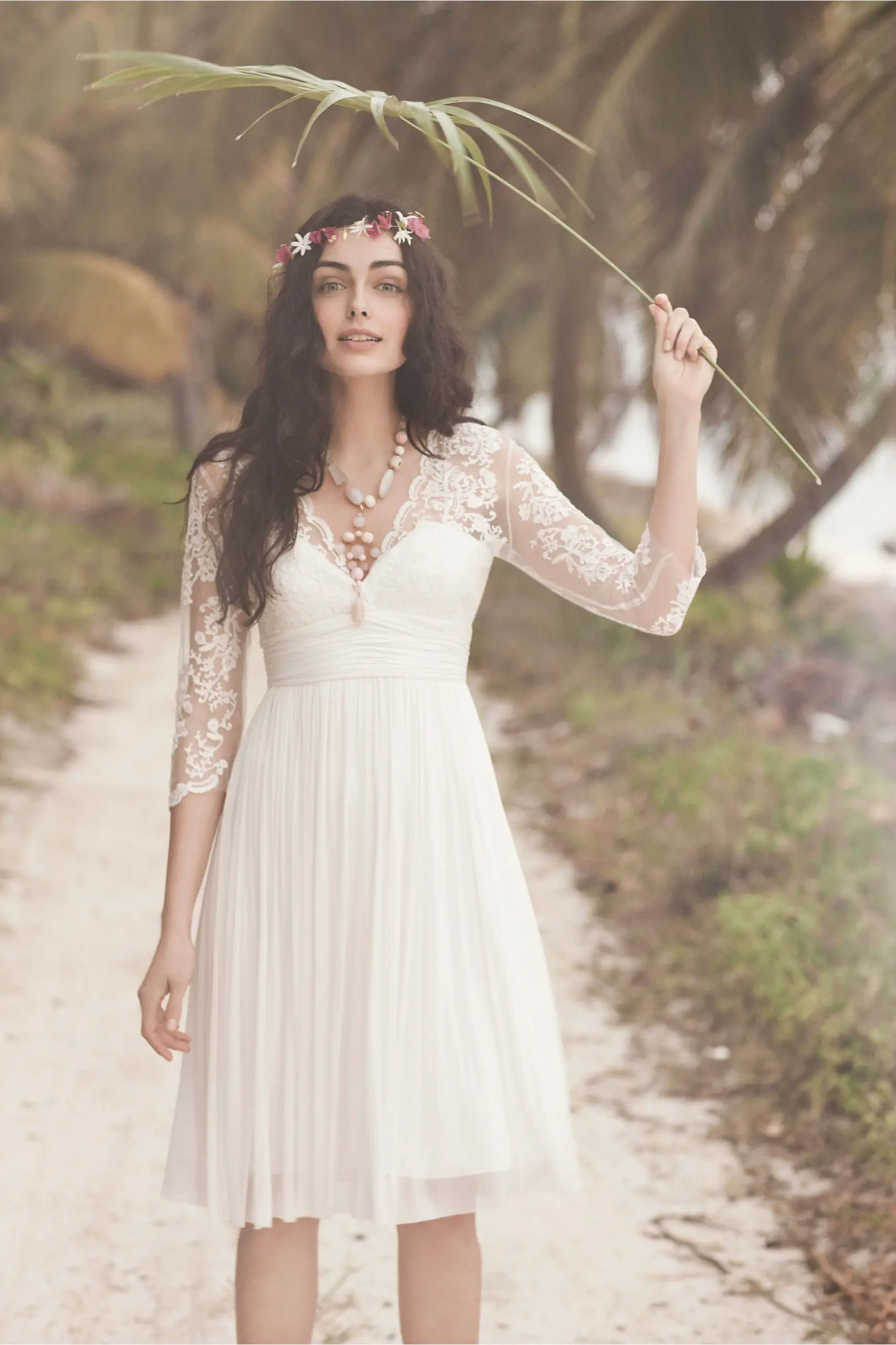 Short Long Sleeves Wedding Bridal Dress Lace Empire Waistline Knee Length Gowns Low Price Vestido de Novia | Свадьбы и торжества
