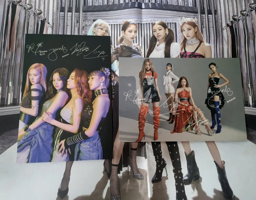 Подписанный BLACKPINK С Автографом Мини 2-й альбом KILL THIS LOVE+ подписанный плакат 042019