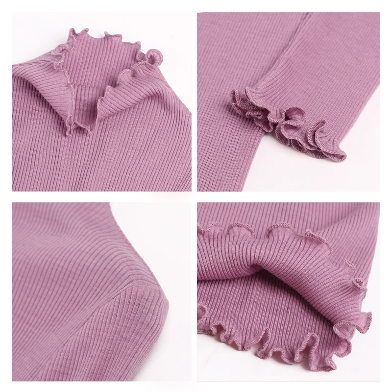 Women Wool Pullovers 100% Long sleeved Turtleneck Sweater for Rib Knits wear 2021 FALL Winter Bottoming shirt Black | Женская одежда