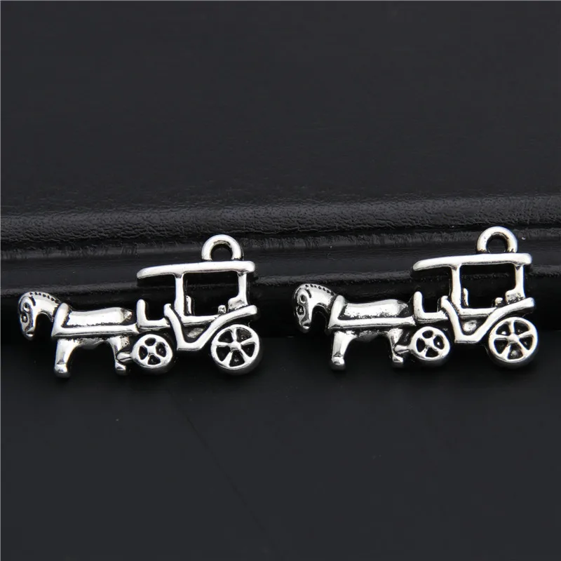 10pcs Horse Carriage Charms Silver Color Pendant For Handmade Diy Jewelry A2937 | Украшения и аксессуары