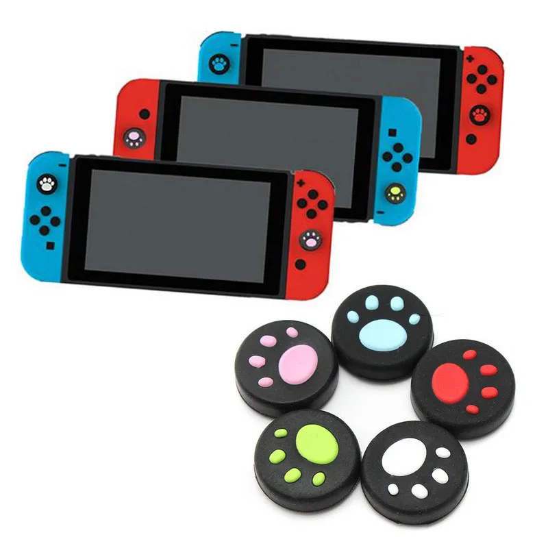 4 шт. Силиконовые Экстра выше рукоятка пальца шапки джойстик Кнопка чехол для Nintend