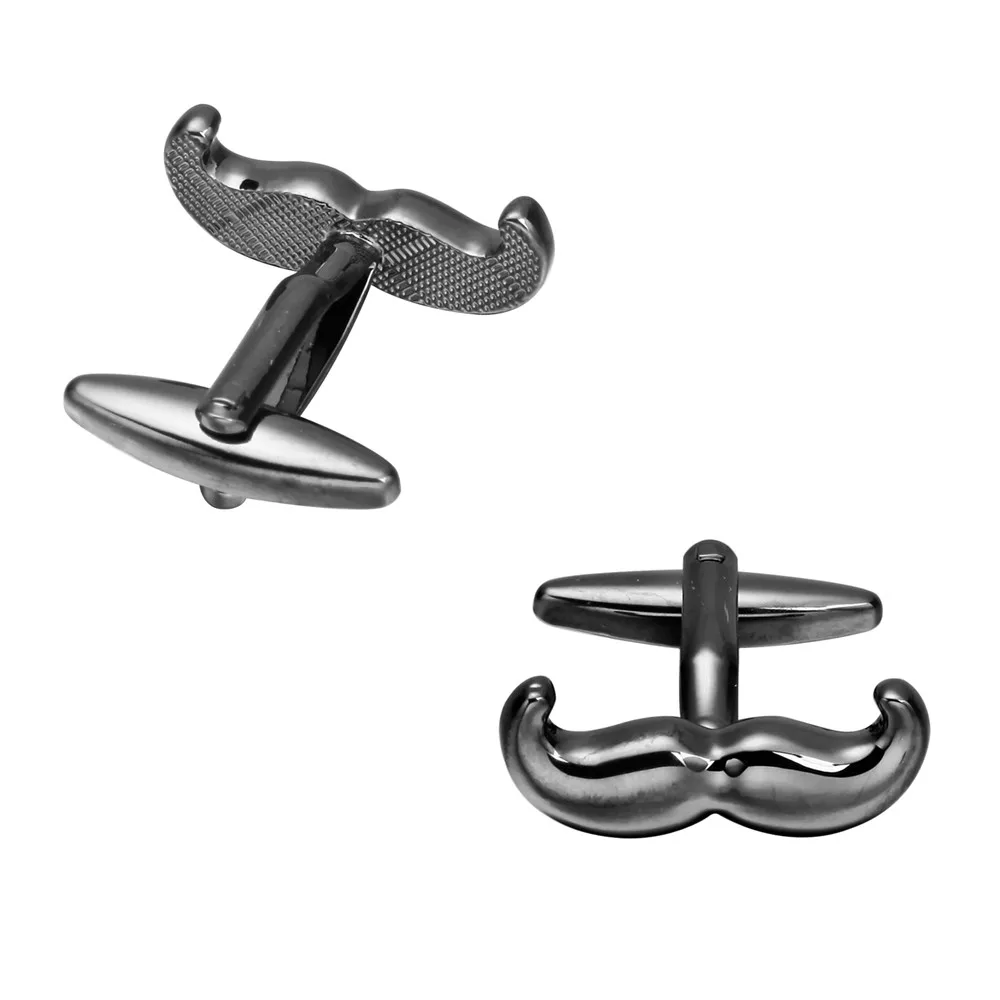 MeMolissa Эмаль Черные запонки в форме усов простые для бороды высокое качество