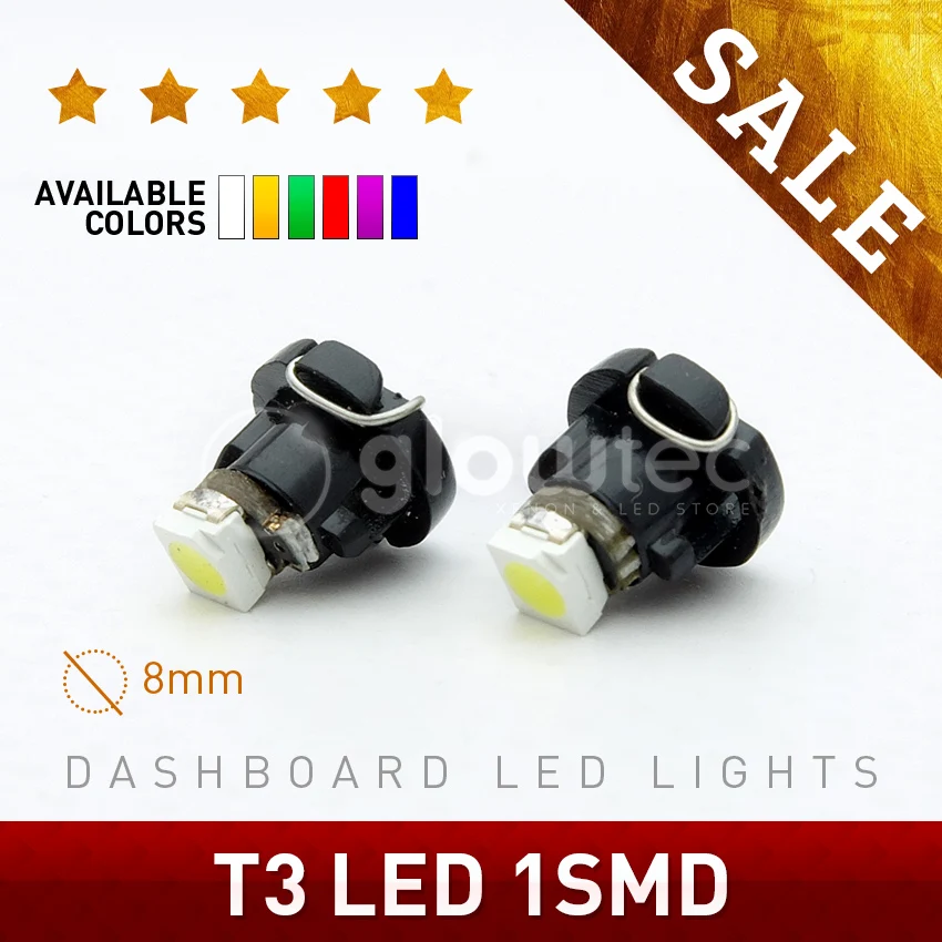 1 шт. T3 SMD 1210 3528 LED 1SMD B8.5D Автомобильный интерьер светодиодный автомобильный фонарь