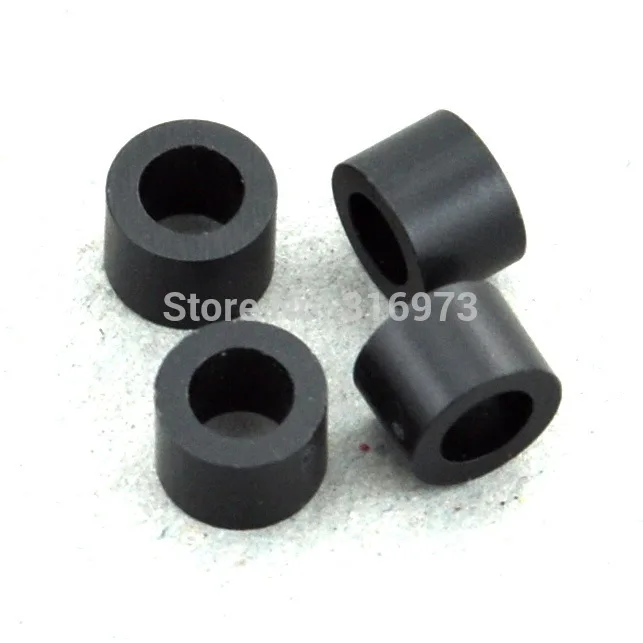 

(1000 pcs/lot ) 5mm Black Nylon Round Spacer, OD 7mm, ID 4.1mm, for M4 Screws, Plastic.