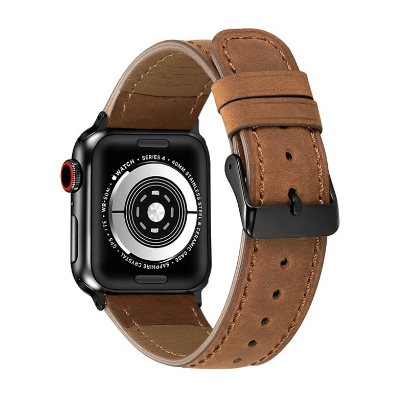 Laforuta ремешок из натуральной кожи для Apple Watch 4 ремешка 44 мм 40 iWatch 42 38 мужчин и женщин
