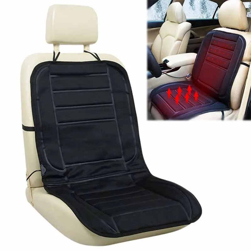Зимняя подушка для сидения автомобиля 12 В с подогревом черная грелка зимняя