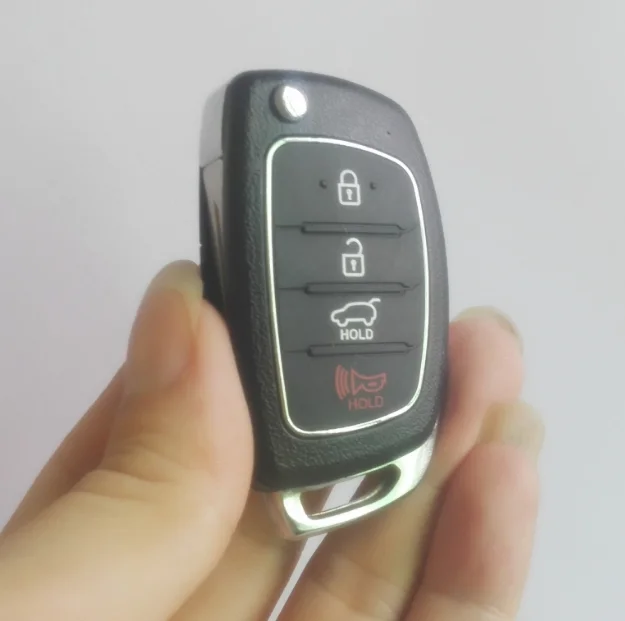 Корпус для дистанционного ключа с логотипом Hyundai 4 кнопки Санта Фе ix35 i30 складной
