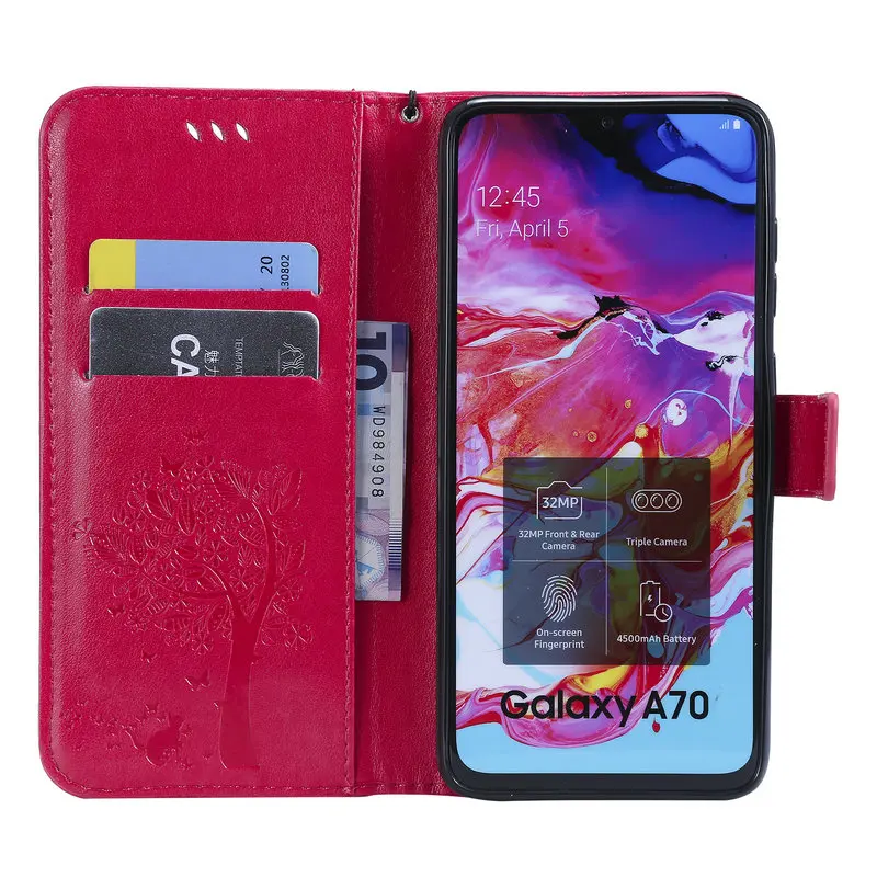 Роскошный кожаный чехол для Samsung A40 A70 A50 бумажник Galaxy A10 A30 A20 книжка|Чехлы-портмоне|