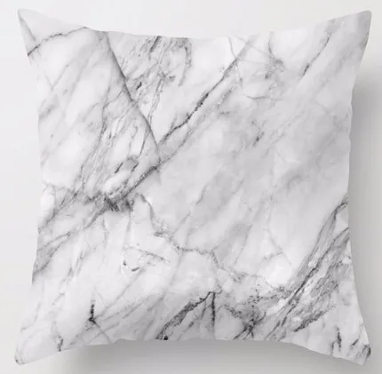 

New Arrival Stylish Marble Funny Vintage Style Double size Printing Unique Throw Pillows Square Concealed Zipper Nice Pillowcase