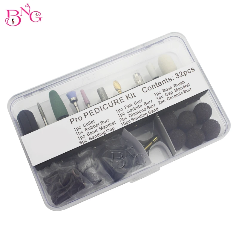 Фреза для педикюра 32 шт. набор полировки ногтей|nail drill bits|nail drillelectric nail file |