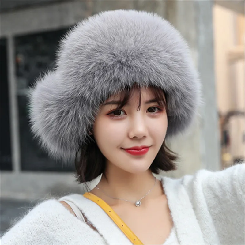 Fashion New Ladies Fox Hat Lei Feng Protection Ear Ms. Can Have Fur Plus Ball Winter |