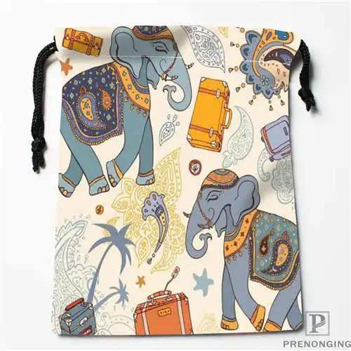 Пользовательские печати слон (1) Drawstring хозяйственные сумки дорожный мешочек для