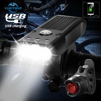 super bright bicycle light l2t6 usb rechargeable power bank 5200mah 3 modes bike light waterproof headlight and bike taillight