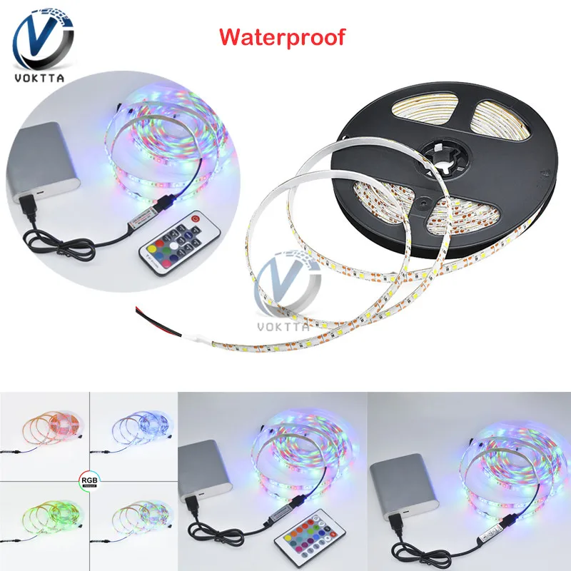Светодиодная лента SMD2835 с USB кабелем водонепроницаемая LED полоска для