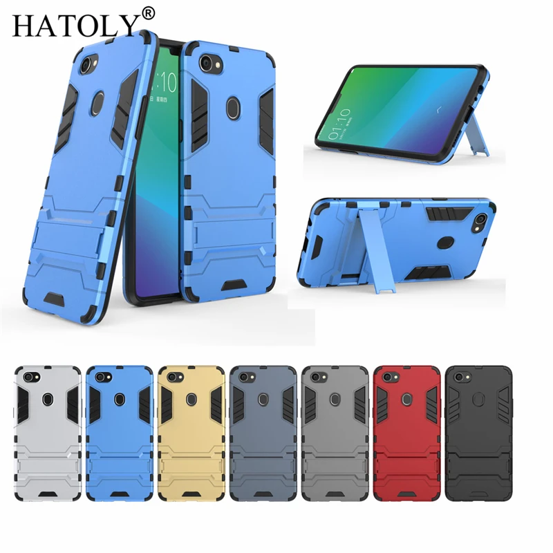 

For Cover Oppo F7 Case Rubber Robot Armor Phone Shell Funda Hard PC Back Phone Cover for Oppo F7 Protective Case for Oppo F7