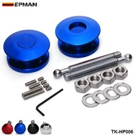 epman sport universal push button billet hood pins lock clip kit car quick latch new for ford mustang 4 6l v8 96 04 tk hp006