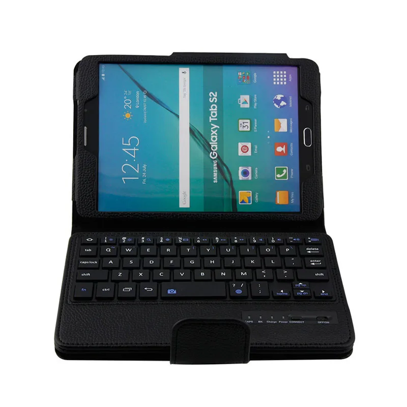 Горячая крышка планшета Съемная Bluetooth клавиатура + PU чехол Подставка для Samsung Galaxy