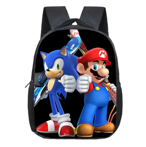 12 дюймов Super Mario Bros Sonic Boom Hedgehogs школьные сумки для детского сада книг Детская сумка