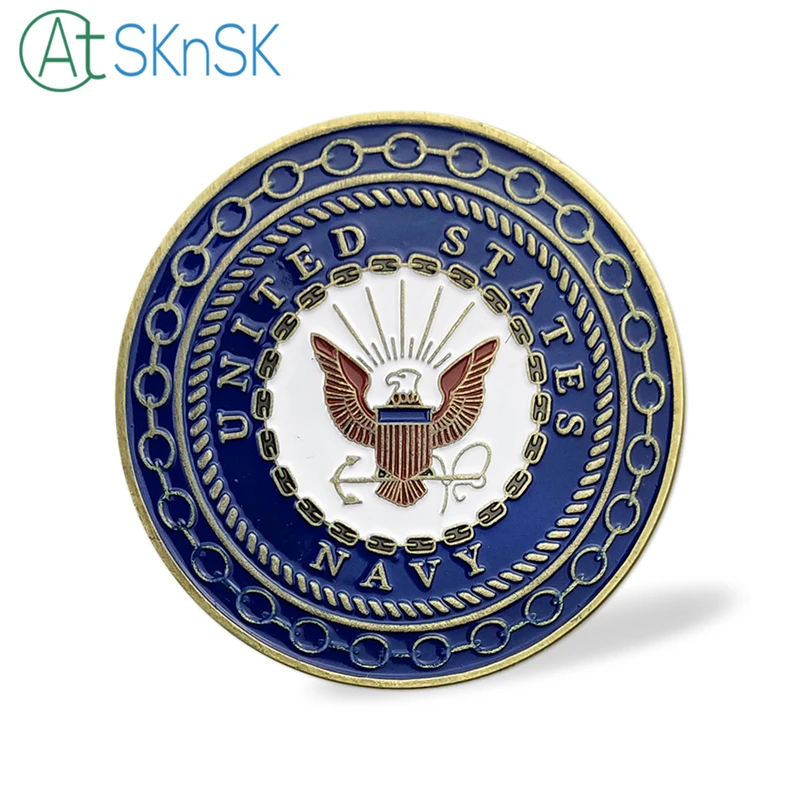 Новинка 1/3/5/10 шт./лот монета-Осьминог из американского флота коллекционные монеты
