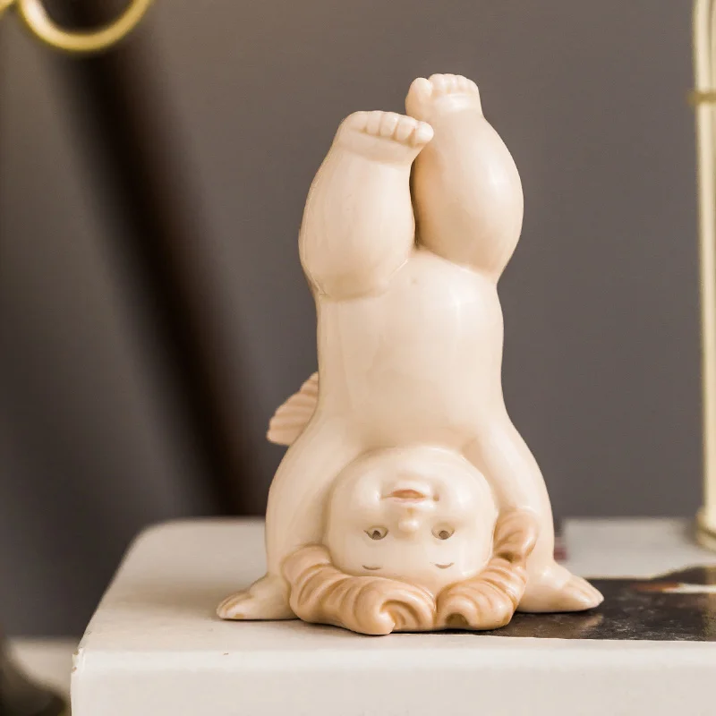 Nordic Home Creative Angel Living Room With Lovely Desktop Ceramic Cartoon Dummy Cake Decorations | Дом и сад