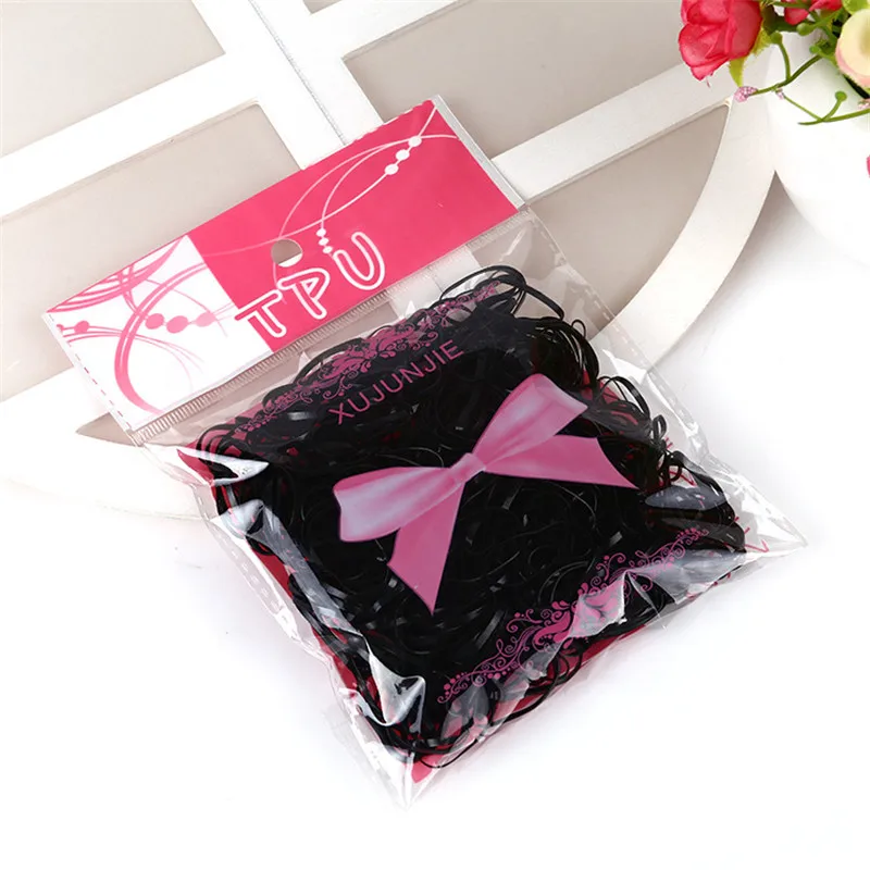 Приблизительно 500 яркий держатель для хвоста эластичная резинка волос из ТПУ