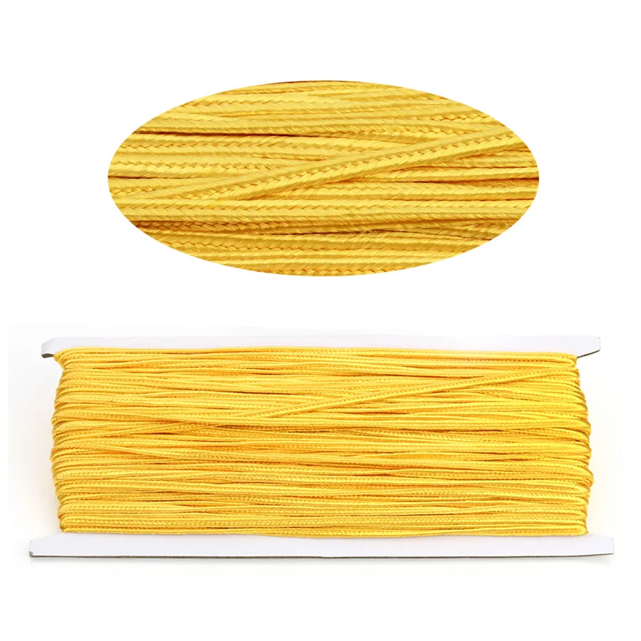 golden 16 Colors 34 yards/lot(31Meter) Approx.3mm Chinese Soutach Snake Belly Nylon Rope Cord Soutache DIY Jewelry Material Accessories - Цвет: golden