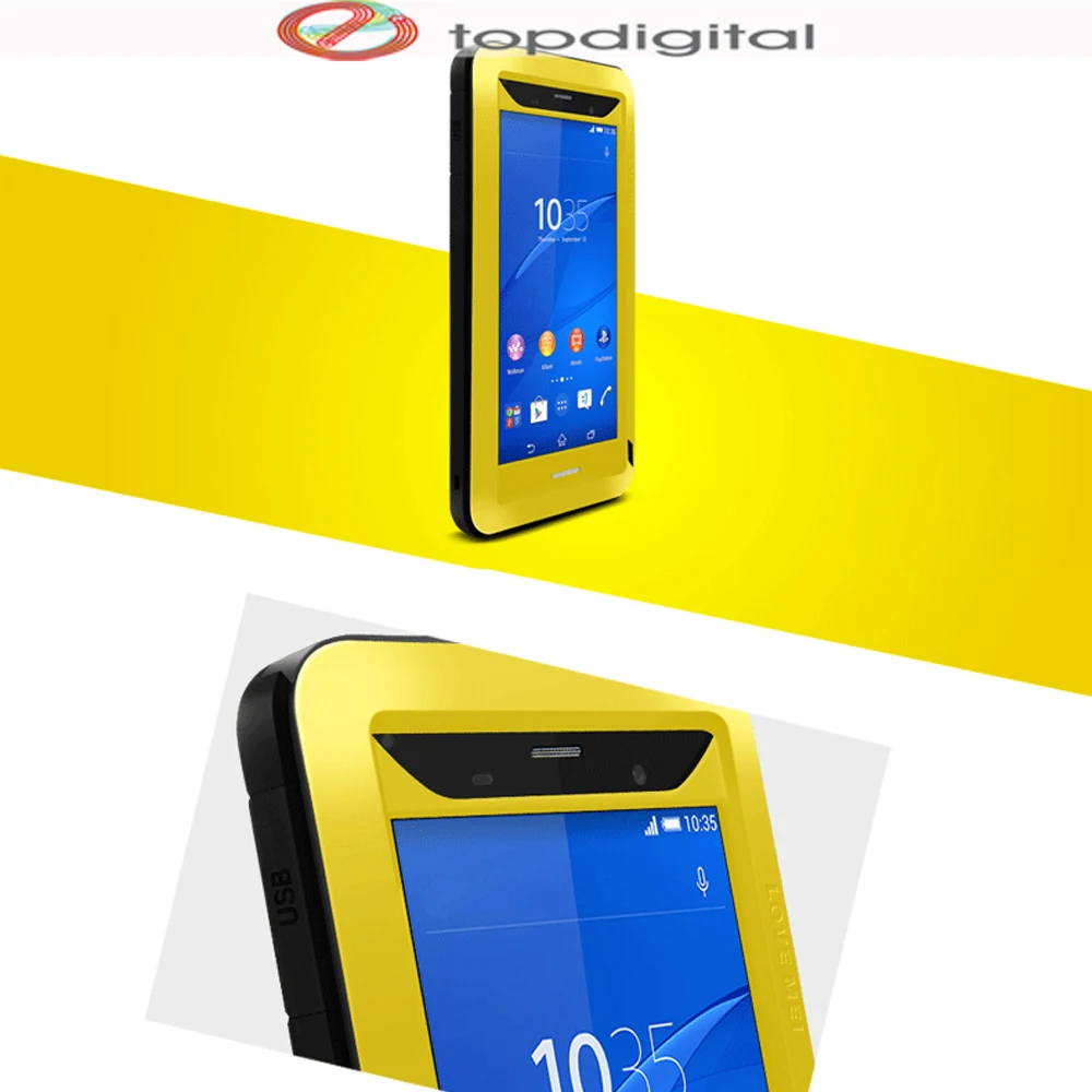 Мощный ударопрочный чехол LOVE MEI для Sony Xperia Z3 Dual D6603 D6633 водонепроницаемый защитный