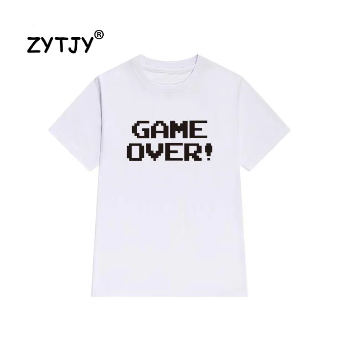 Футболка женская хлопковая с надписью game over|t shirt|women tshirtwomen tshirts cotton |