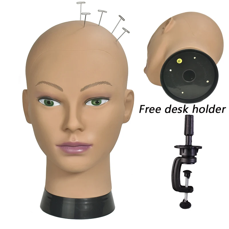 

Голова манекена лысой с зажимом, женская голова манекена для изготовления париков, головной убор с отображением косметологии, голова манек...