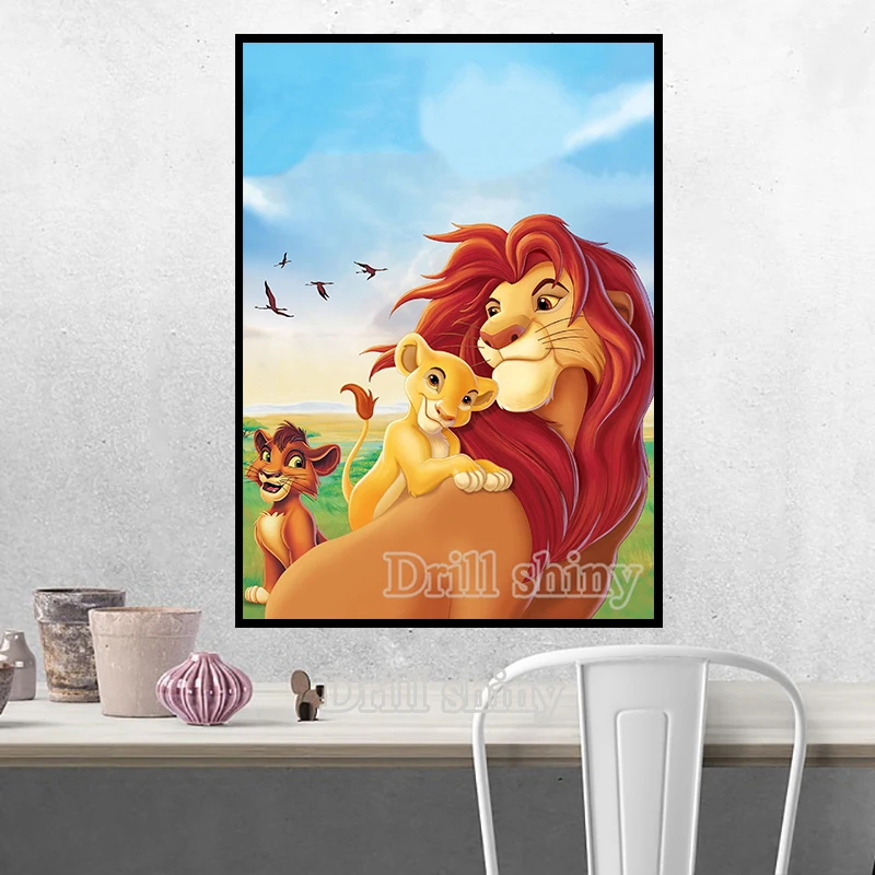 NEW Full Square/Round Drill 5D DIY Diamond Painting Lion King Flower Fairy 3D diamond Embroidery Cross Stitch Mosaic child gift