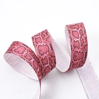 snakeskin pattern printed grosgrain ribbon stripe ribbon 9mm 75mm 102550 yards wedding decorative ribbons diy craft webbing