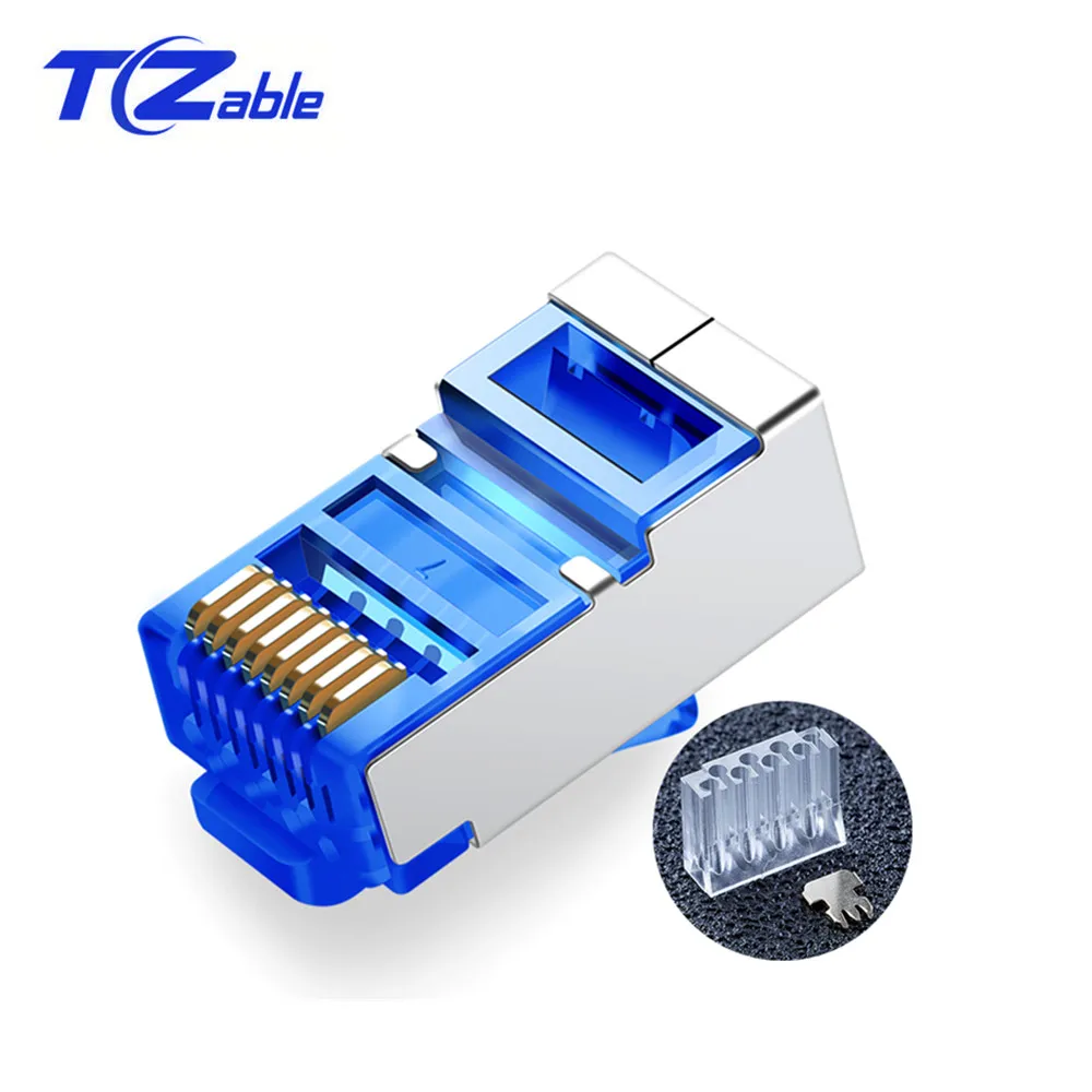 RJ45 разъем Cat6 RJ 45 Ethernet кабель 8P8C Cat 6 металлические экранированные клеммы сетевой