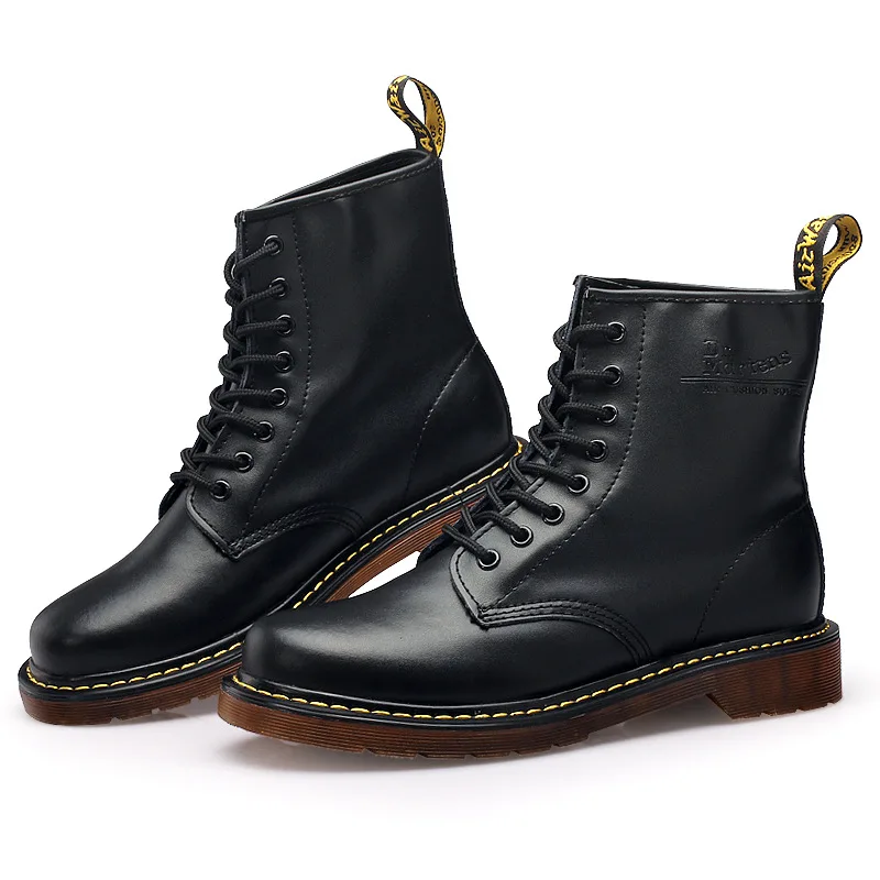 Fashion Leisure Solid Men Motorcycle Boots Ankle Round Toe Low Lace up Spring Autumn Sewing Outdoor Working Shoes | Обувь
