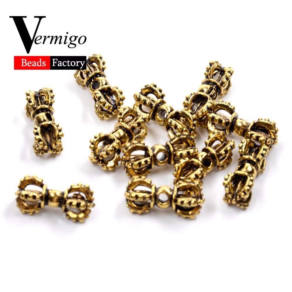 7x15mm Plated Gold Tibetan Beads Accessories For Women Men Making Jewerly Diy Bracelet Necklace Charm 20pcs/lot Wholesale | Украшения и