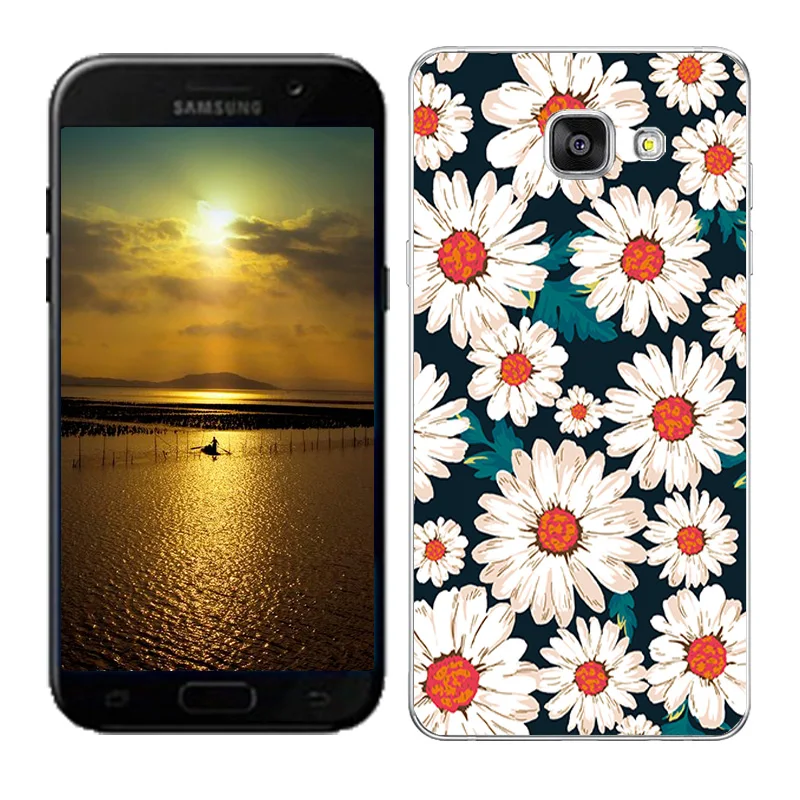 Для Samsung Galaxy A7 2017 A720F чехол необычный окрашенный Мягкий силиконовый для телефона