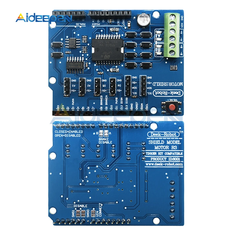 1Pcs L298P L298 Shield R3 DC Motor Driver Shiled Board Module 2A Dual Full Bridge H-Bridge 2 Way For Arduino UNO r3 Relay 5V 12V