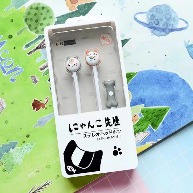 Little Cat Мини 3.5 мм вкладыши стерео звук Наушники с микрофоном для телефона MP3 MP4 iPhone